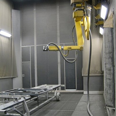 Robotersandstrahlungsraum